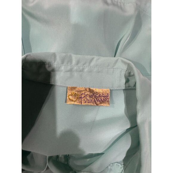 NEW Princess Vera Wang Womens S Green Sheer Top Elegant Chic Blouse Sleeveless - Picture 8 of 11